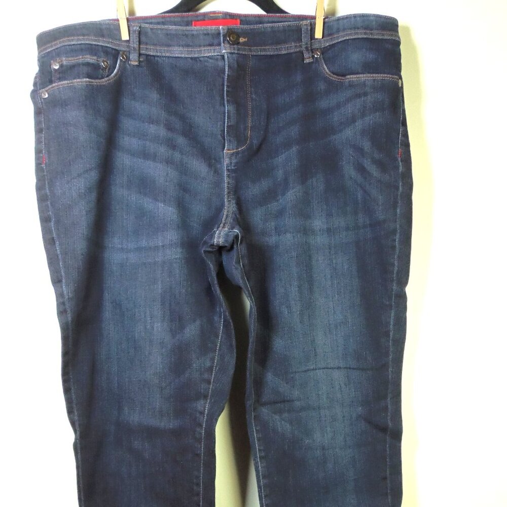 LL Bean Straight Leg Stretch Jeans SZ18 Lagenlook Heritage Outdoors Old Money‎